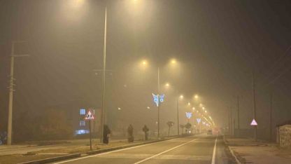 Gece saatlerinde Iğdır'da yoğun sis etkili oldu