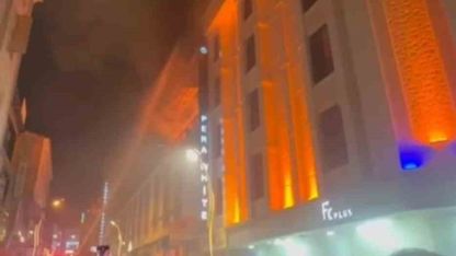 Van'da bir otelin restoranında çıkan yangın korkuttu