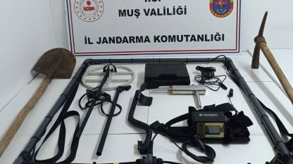 Jandarma Muş’ta kaçak kazı operasyonunda 4 kişi gözaltına aldı