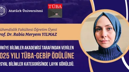 Atatürk Üniversitesi Öğretim Üyesi Prof. Dr. Rabia Meryem Yılmaz, 2025 yılı üstün başarılı genç bilim insanı ödülüne layık görüldü
