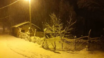 Ahlat’ta kar yağışı