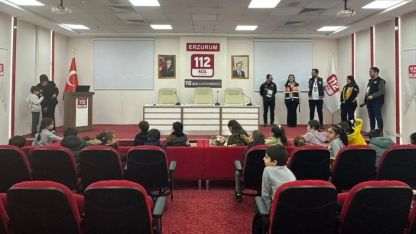 Çocuklara 112 farkındalığı  gezisi