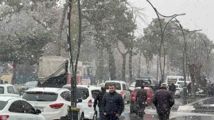 Tatvan’da kar yağışı