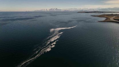 Van Gölü yüzeyindeki köpüklenme şaşırttı