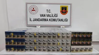 Jandarma Çaldıran’da bin 230 paket kaçak sigara ele geçirdi