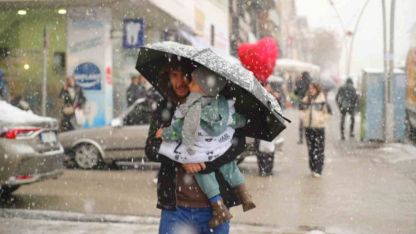 Muş’ta kar yağışı etkili oldu