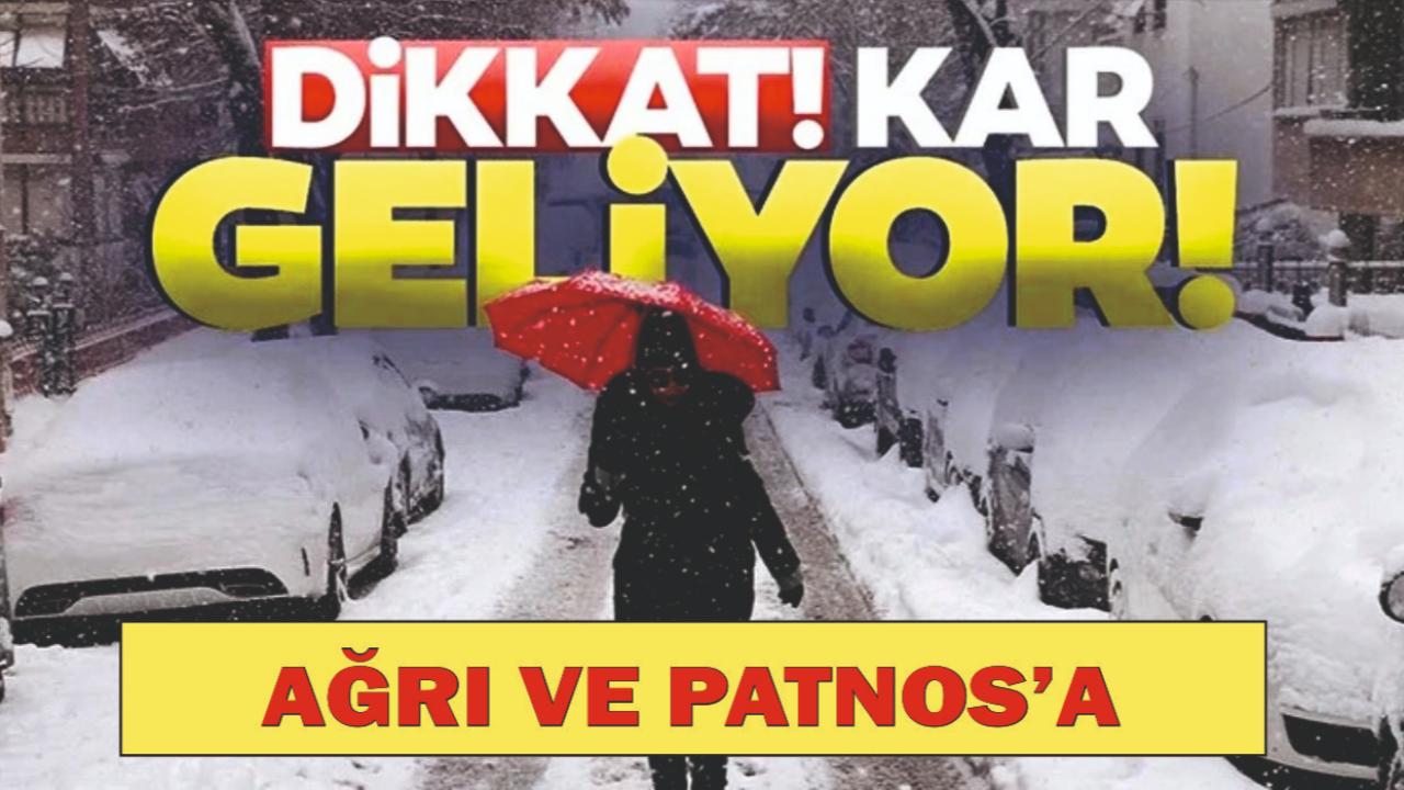 AĞRI VE PATNOS’TA KAR YAĞIŞI ETKİSİNİ ARTIRACAK