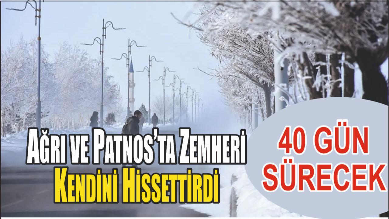 Ağrı ve Patnos’ta Zemheri Kendini Hissettirdi