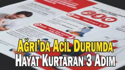 Ağrı’da Acil Durumda Hayat Kurtaran 3 Adım