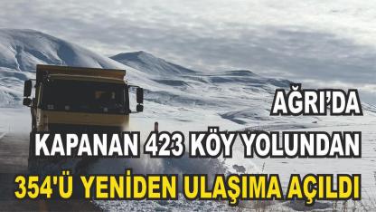 Ağrı’da Kar Nedeniyle Kapanan 423 Köy Yolundan 354’ü Ulaşıma Açıldı