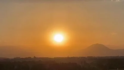 Ağrı’da Sonbahar ile Günbatımının Büyüleyen Buluşması