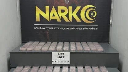 Ağrı’da TIR’da 2 Bin 500 Adet Sentetik Ecza Ele Geçirildi