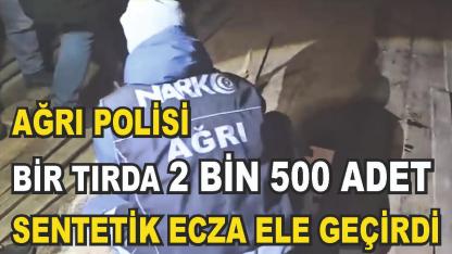 Ağrı’da TIR’da 2 Bin 500 Adet Sentetik Ecza Ele Geçirildi (Videolu Haber)