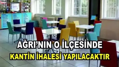 Ağrı'nın O ilçesinde hastane kantini kiraya veriliyor