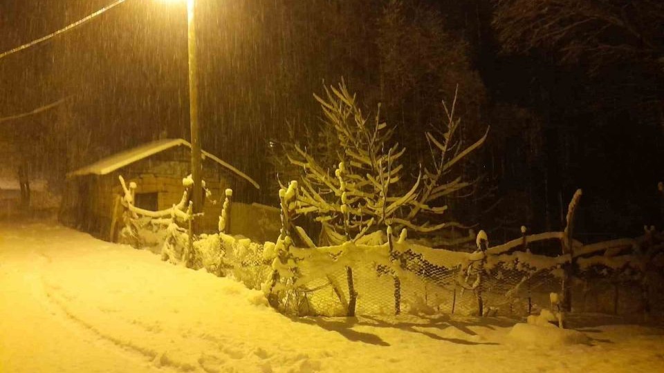 Ahlat’ta kar yağışı