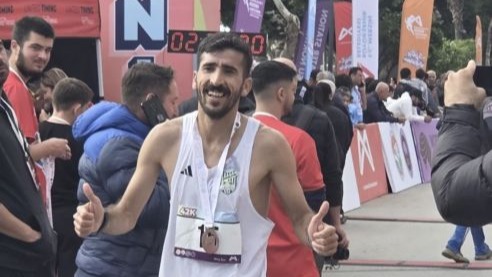 Bingöllü milli atlet maratonda birinci oldu