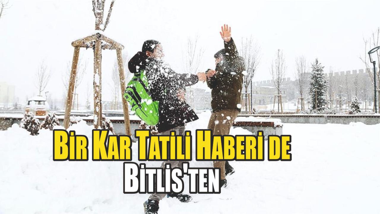 Bir Kar Tatili Haberi de Bitlis'ten