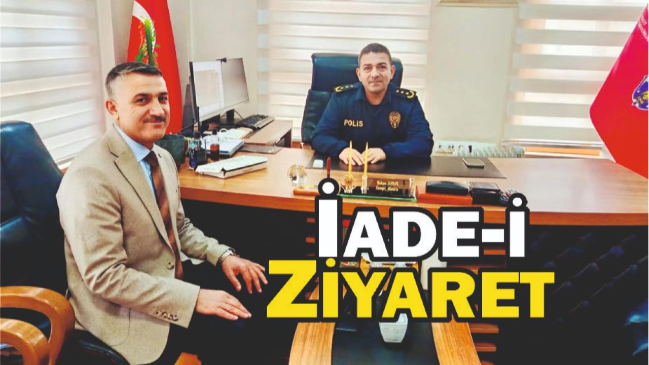 İLÇE MİLLİ EĞİTİM MÜDÜRÜ YÜKSEL ZORLU&#039;DAN EMNİYET MÜDÜRÜ HAKAN SARAK’A İADE-İ ZİYARET