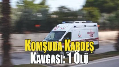 Komşuda Kardeş Kavgası Kanlı Bitti: 1 Kişi Hayatını Kaybetti
