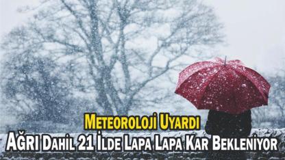 Meteoroloji Uyardı: Ağrı Dahil 21 İlde Lapa Lapa Kar Bekleniyor