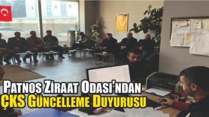 Patnos Ziraat Odası’ndan ÇKS Güncelleme Duyurusu