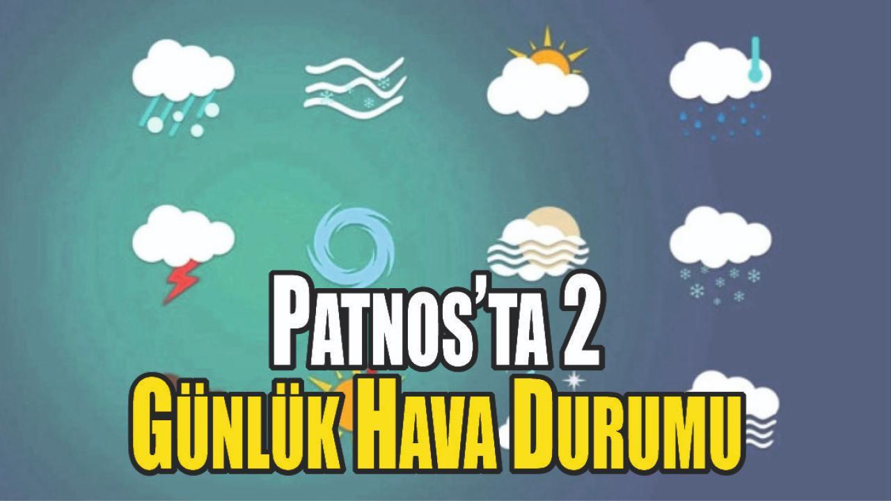 Patnos’ta 2 Günlük Hava Durumu