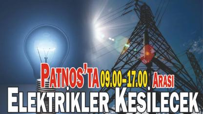 PATNOS’TA GENİŞ KAPSAMLI ELEKTRİK KESİNTİSİ