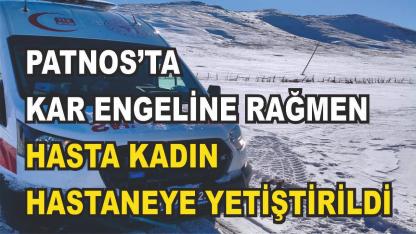 Patnos’ta Kar Engeline Rağmen Gebe Hasta Hastaneye Ulaştırıldı