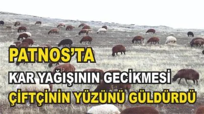 Patnos'ta kar yağışının gecikmesi çiftçinin yüzünü güldürdü