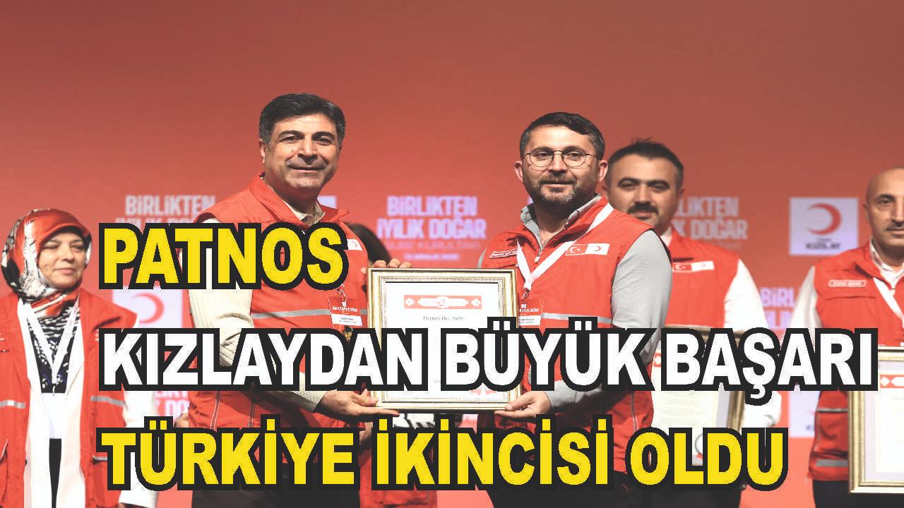 Türk Kızılay Patnos Şubesi Türkiye İkincsi Oldu