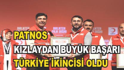 Türk Kızılay Patnos Şubesi Türkiye İkincsi Oldu