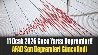 11 Ocak 2026 Gece Yarısı Depremleri! AFAD Son Depremleri Güncelledi