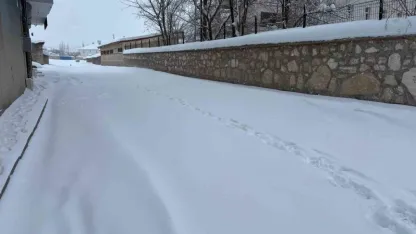 Ağrı Diyadin’de yoğun kar yağışı hayatı olumsuz etkiliyor
