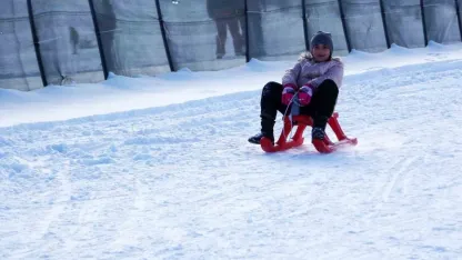 Abalı Kayak Merkezi yarıyıl tatilinde çocuklarla şenlendi