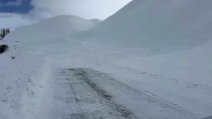 Bingöl’de ilçe yoluna çığ düştü: Ekipler sevk edildi