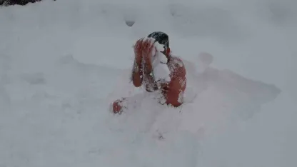 Van’da eksi 8 derecede kar banyosu yaptı