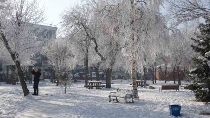 Kırağı sonrası görsel şölen oluştu