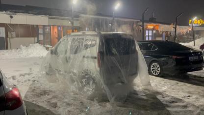 Ağrı’da dondurucu soğuklar buharla kendini gösterdi