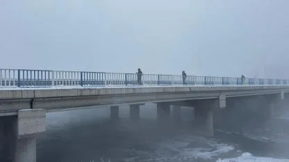 Ağrı’da Murat Nehri Tamamen Buz Tuttu