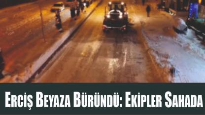 Erciş’te Yoğun Kar Yağışıyla Mücadele Sürüyor