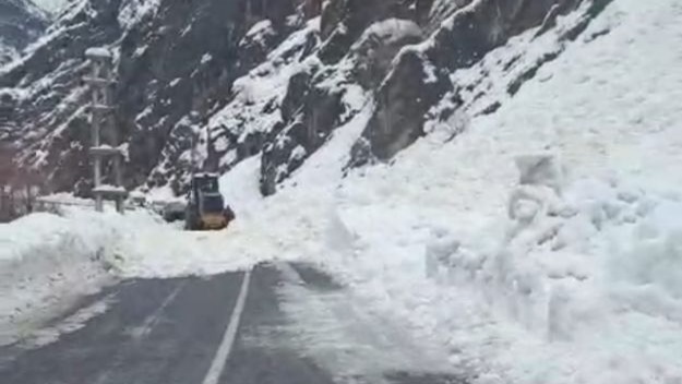 Hakkari-Çukurca karayolunda 2 ayrı çığ düştü: Yol ulaşıma kapandı