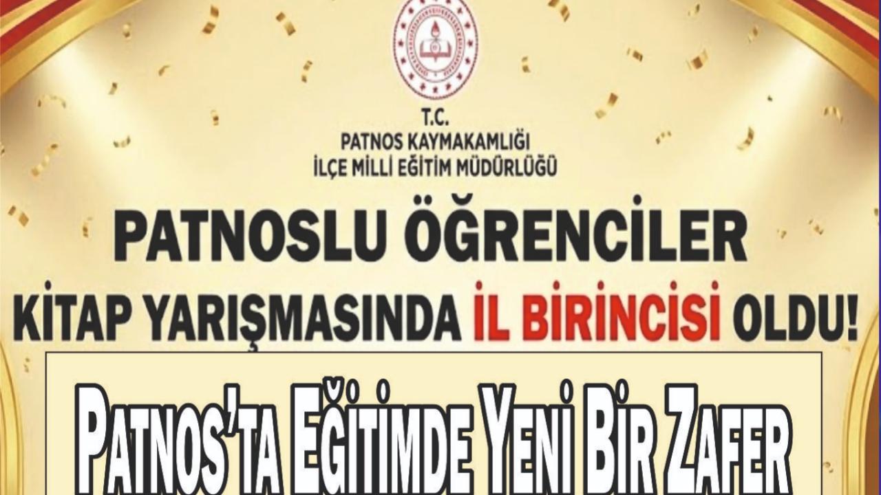 Patnoslu Öğrenciler, Kitap Yarışmasında İl Birincisi Oldu