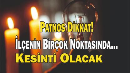 Patnos’ta 22 Ocak’ta Elektrik Kesintisi Uygulanacak