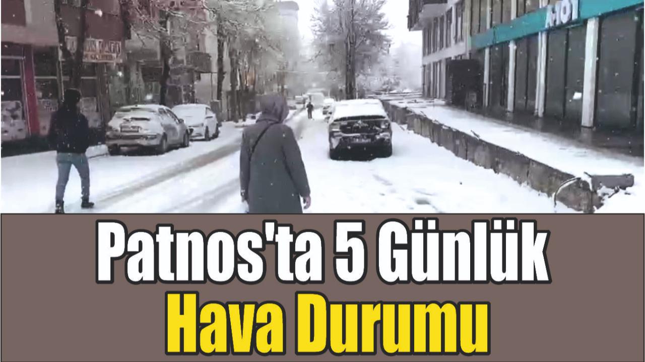 Patnos'ta 5 Günlük Hava Durumu