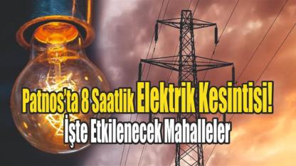 Patnos’ta Elektrik Kesintisi Uyarısı: 7 Ocak 2026’da Birçok Mahallede Elektrikler Kesilecek