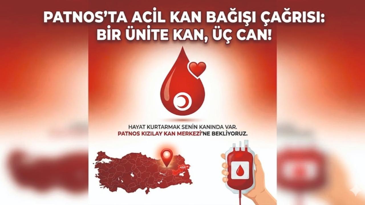 Patnos’ta Kan Bağışı Çağrısı