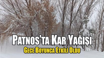 Patnos’ta Kar Yağışı Gece Boyunca Etkili Oldu