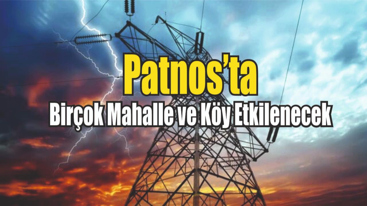 Patnos’ta Planlı Elektrik Kesintisi