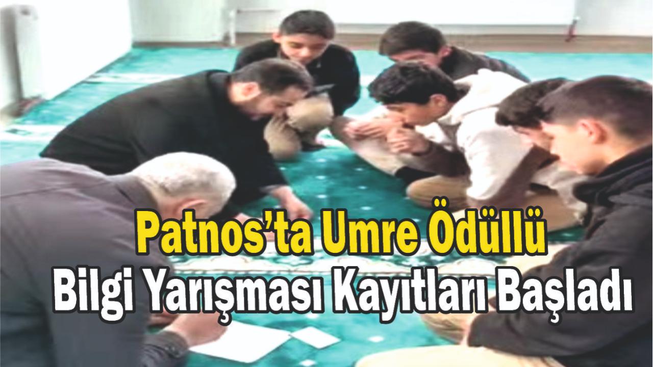 Patnos’ta Umre Ödüllü Bilgi Yarışması Kayıtları Başladı