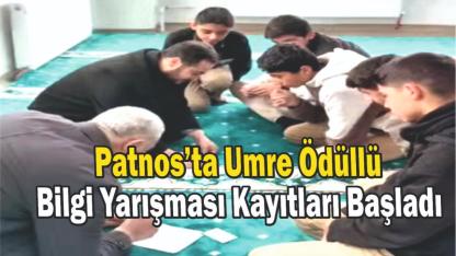 Patnos’ta Umre Ödüllü Bilgi Yarışması Kayıtları Başladı